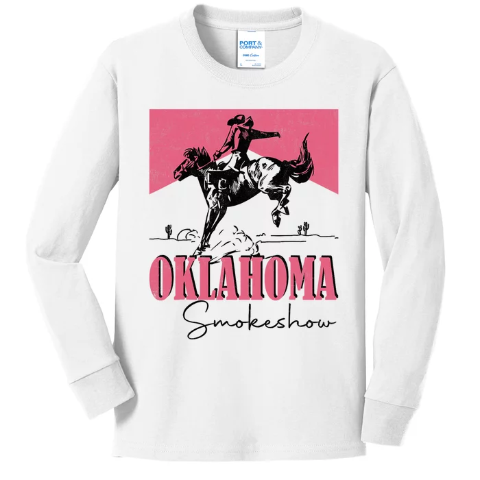 Oklahoma Smokeshow Western Oklahoma Smokeshow Kids Long Sleeve Shirt