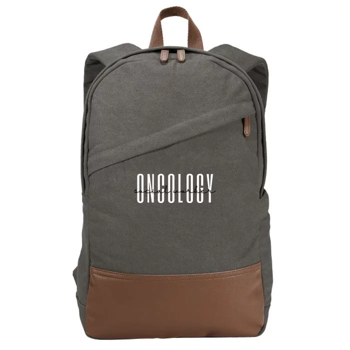 Oncology Social Worker Msw Oncology Social Work Gift Cotton Canvas Backpack