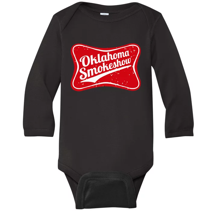 Oklahoma Smokeshow Western Country Music Baby Long Sleeve Bodysuit