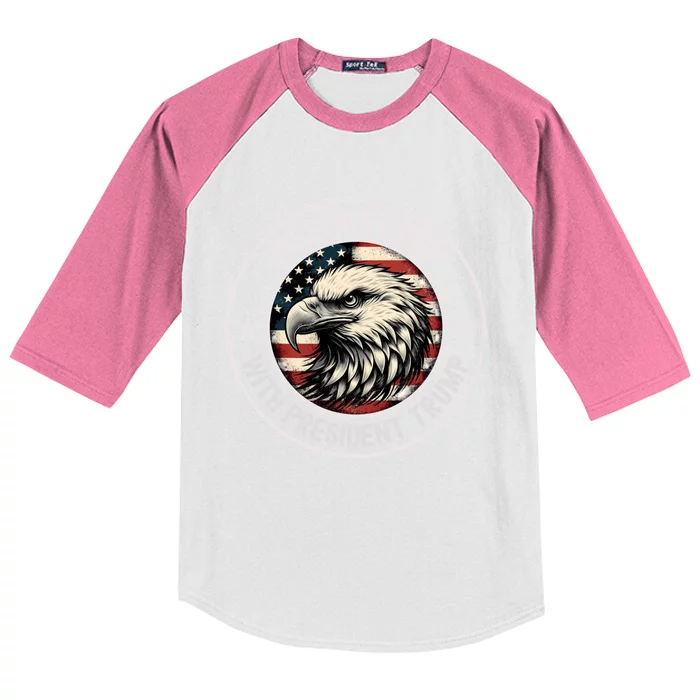 Oregon Stands With Trump Cool Gift Kids Colorblock Raglan Jersey