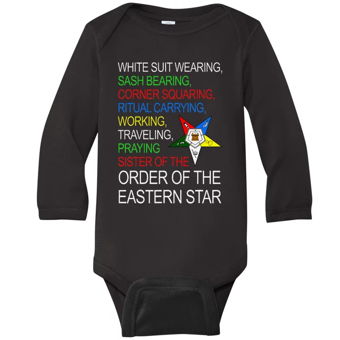 Oes Sister Working Traveling Praying Thanksgiving Christmas Baby Long Sleeve Bodysuit