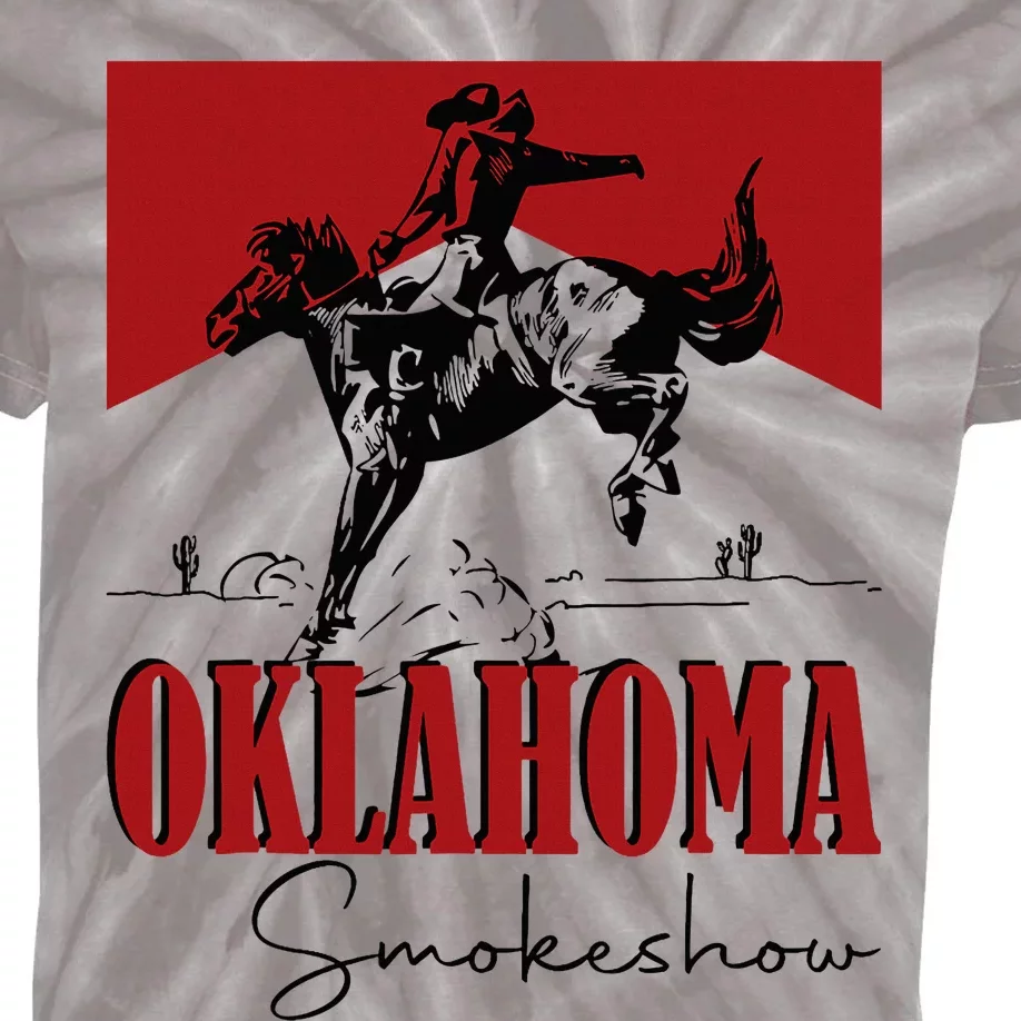 Oklahoma Smokeshow Western Oklahoma Smokeshow Cowboy Kids Tie-Dye T-Shirt