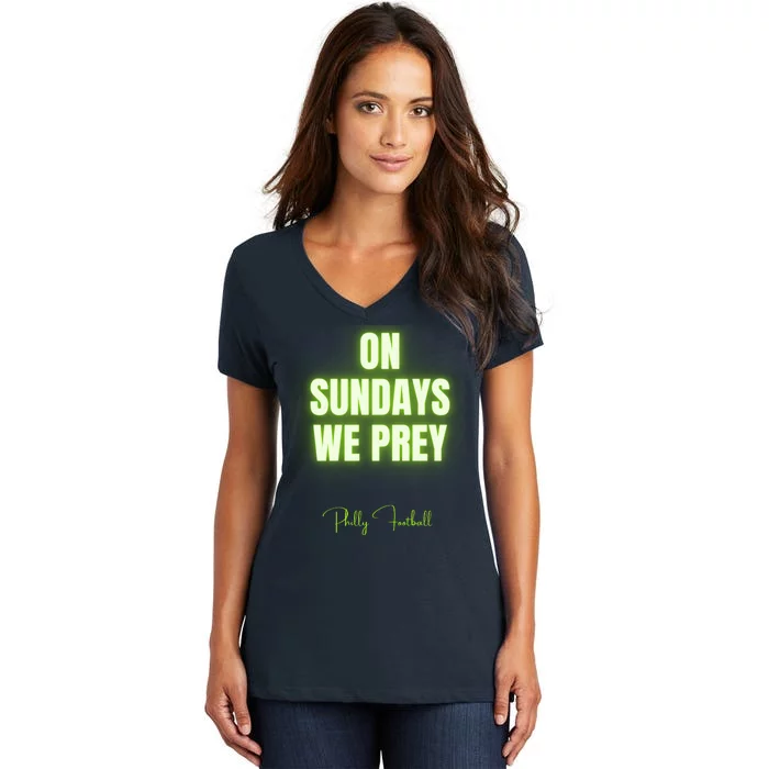 On Sundays We Prey Women's V-Neck T-Shirt