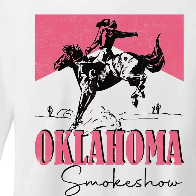 Oklahoma Smokeshow Western Oklahoma Smokeshow Cowboy Rodeo Womens CVC Long Sleeve Shirt