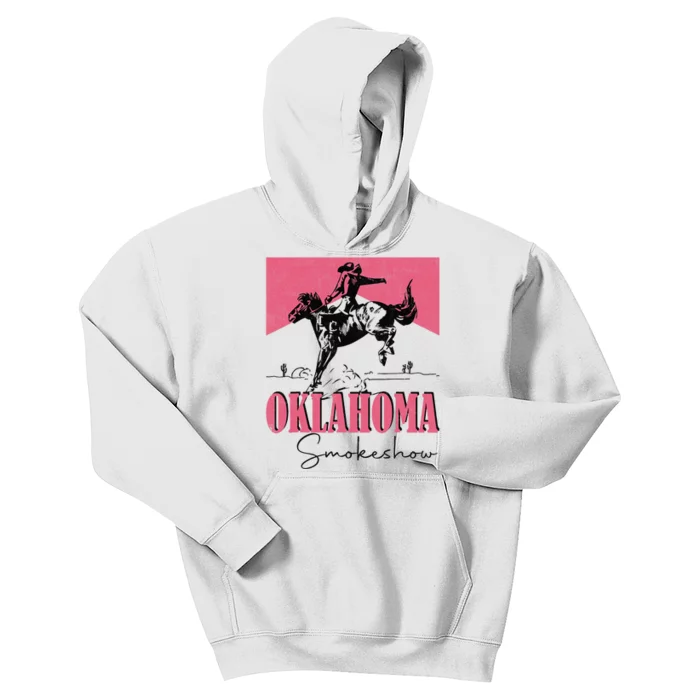 Oklahoma Smokeshow Western Oklahoma Smokeshow Cowboy Rodeo Kids Hoodie