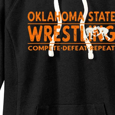 O.K.L.A.H.O.M.A State Wrestling Compete Defeat Repeat Women's Fleece Hoodie