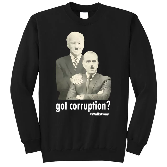 On Straka Wearing Got Corruption Walkaway Joe And Hunter Biden Sweatshirt