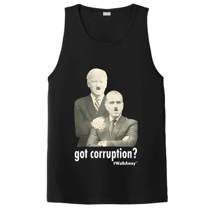 On Straka Wearing Got Corruption Walkaway Joe And Hunter Biden Performance Tank