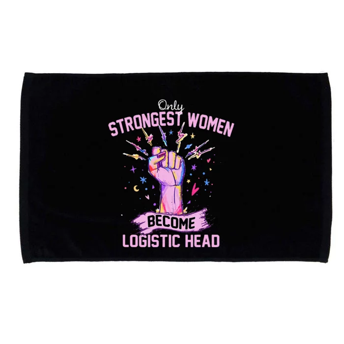 Only Strongest Women Become Logistic Head Microfiber Hand Towel