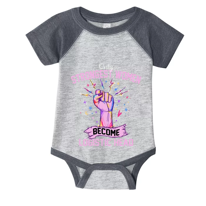 Only Strongest Women Become Logistic Head Infant Baby Jersey Bodysuit