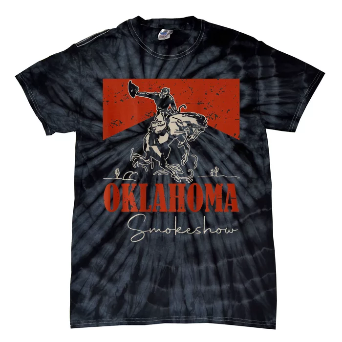 Oklahoma Smokeshow Western Rodeo Tie-Dye T-Shirt