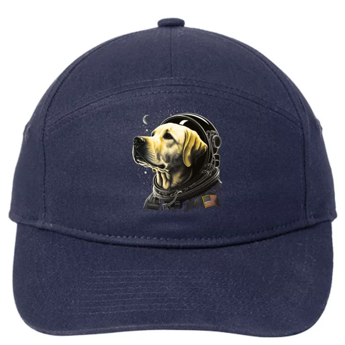 Outer Space Yellow Galaxy Astronaut Labrador Retriever Cute Gift 7-Panel Snapback Hat