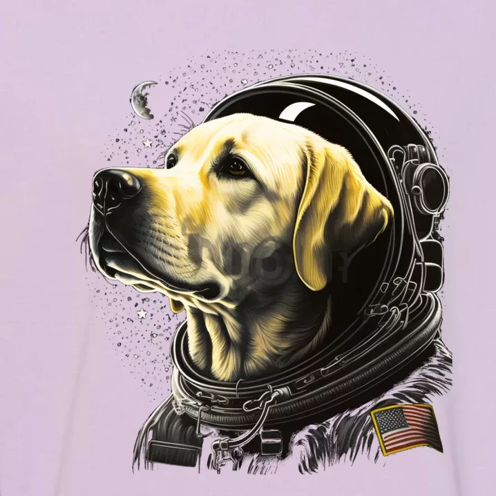 Outer Space Yellow Galaxy Astronaut Labrador Retriever Cute Gift Garment-Dyed Sweatshirt