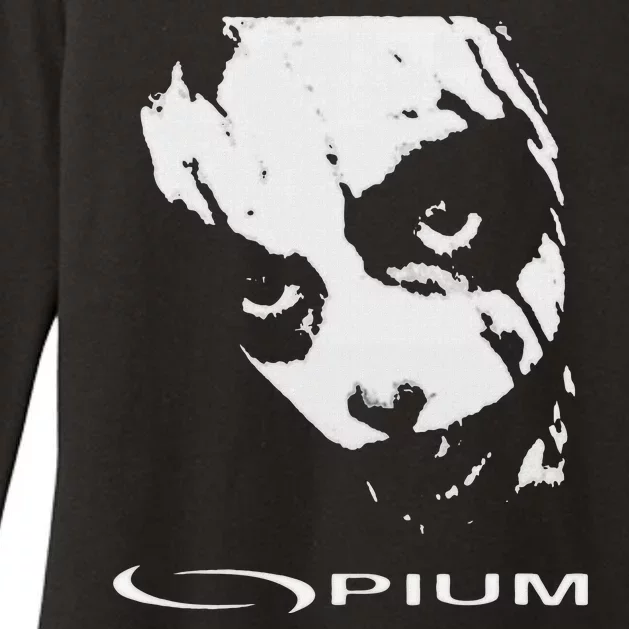 Opium Text 00pium Rage Music Rock Rap Hip Hop Trap Rockstars Womens CVC Long Sleeve Shirt