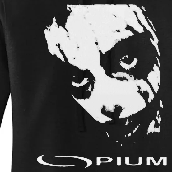 Opium Text 00pium Rage Music Rock Rap Hip Hop Trap Rockstars Women's Pullover Hoodie