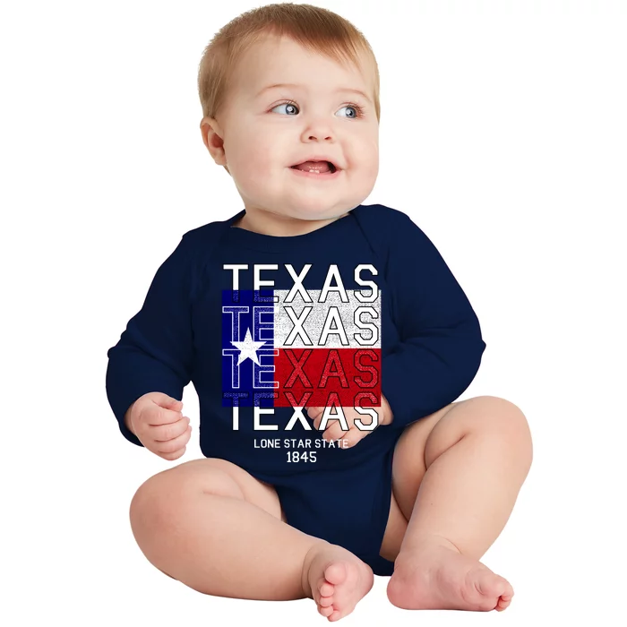 Original Texas 1845 Logo Baby Long Sleeve Bodysuit