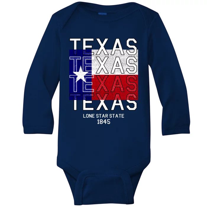 Original Texas 1845 Logo Baby Long Sleeve Bodysuit