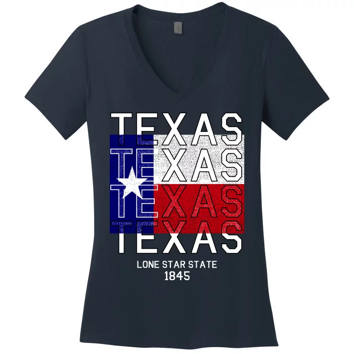 Original Texas 1845 Logo Women's V-Neck T-Shirt