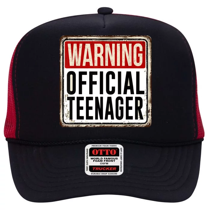 OOfficial Teenager 13th Birthday Gift 13 Year Old High Crown Mesh Trucker Hat