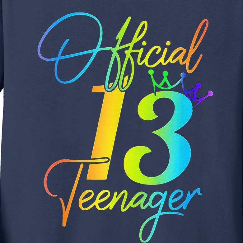 Office Teenager 13 Years Old 13th Birthday Gifts Kids Long Sleeve Shirt