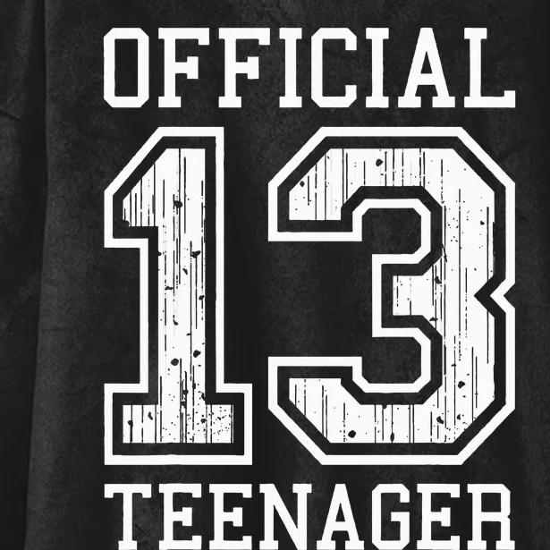 O.fficial Teenager 13th Birthday Gift Hooded Wearable Blanket