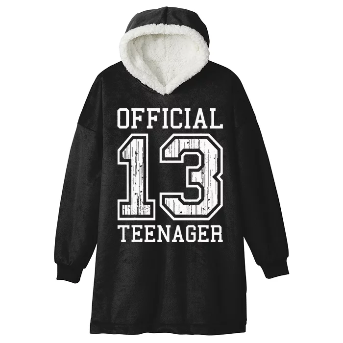 O.fficial Teenager 13th Birthday Gift Hooded Wearable Blanket