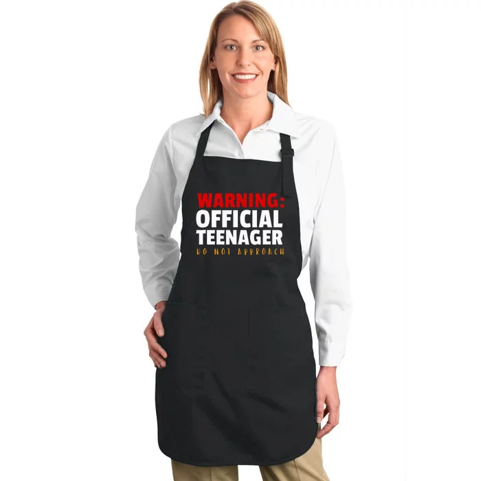 O.fficial Teenager 13th Birthday Celebration Full-Length Apron With Pocket