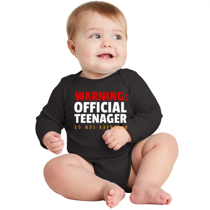 O.fficial Teenager 13th Birthday Celebration Baby Long Sleeve Bodysuit