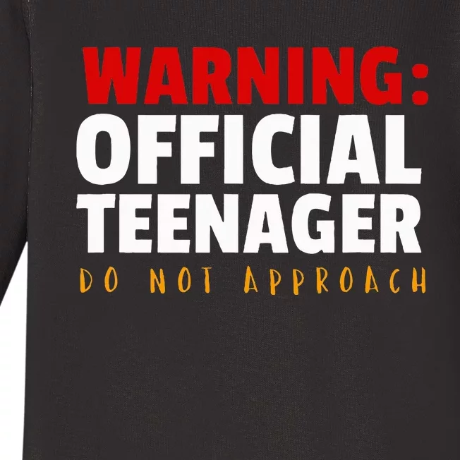 O.fficial Teenager 13th Birthday Celebration Baby Long Sleeve Bodysuit