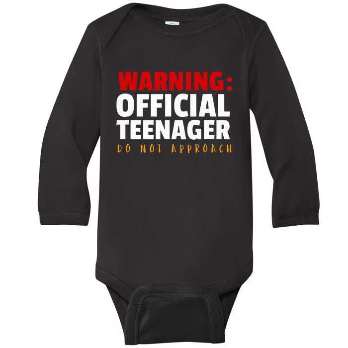 O.fficial Teenager 13th Birthday Celebration Baby Long Sleeve Bodysuit