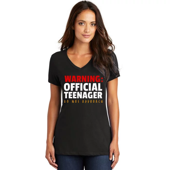 O.fficial Teenager 13th Birthday Celebration Women's V-Neck T-Shirt