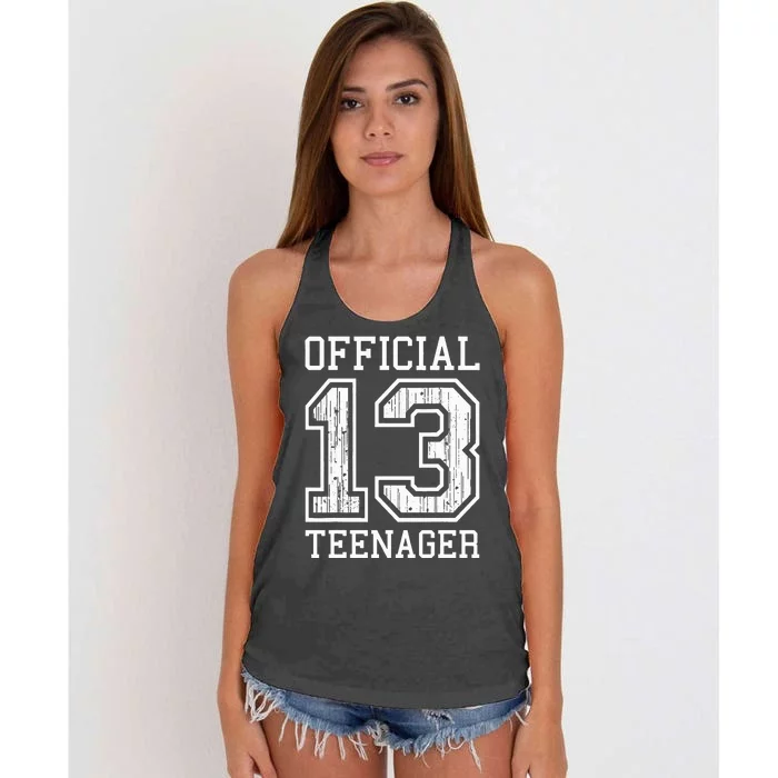 O.fficial Teenager 13th Birthday Gift Women's Knotted Racerback Tank