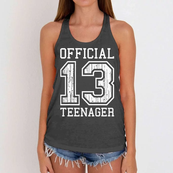 O.fficial Teenager 13th Birthday Gift Women's Knotted Racerback Tank