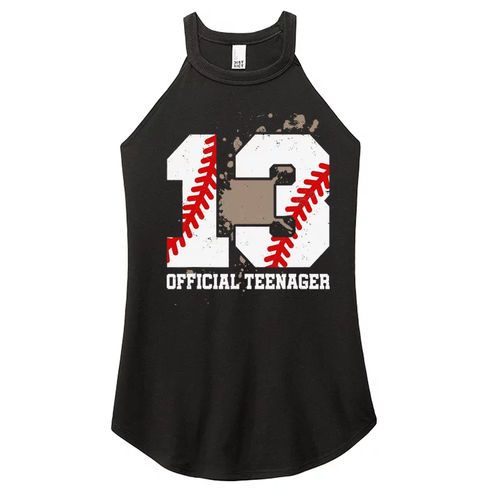 Official Teenager 13th Birthday Baseball 13 Years Old Women’s Perfect Tri Rocker Tank