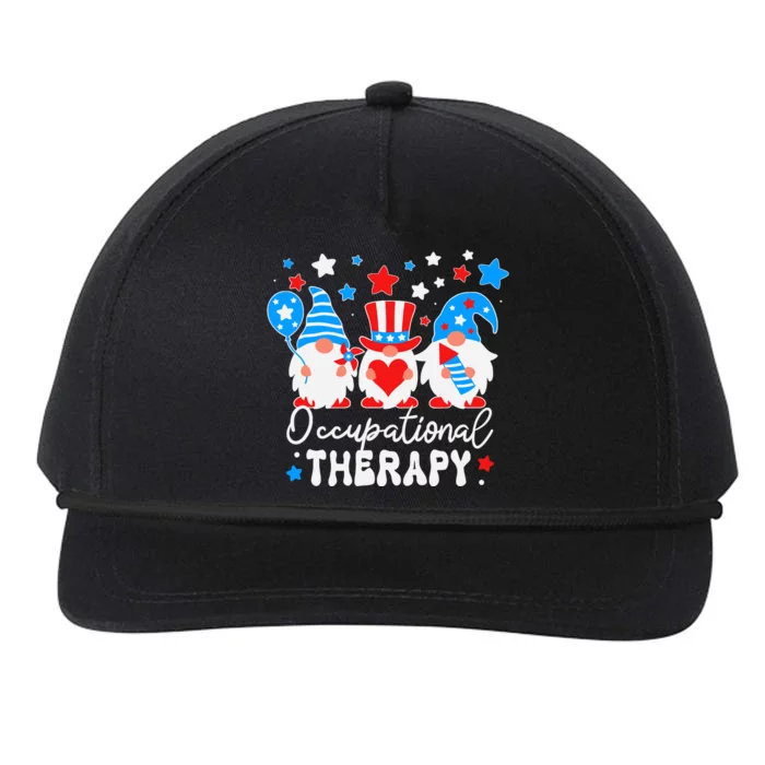 Occupational Therapy 4th Of July Gnomes Funny Ot Therapist Snapback Five-Panel Rope Hat