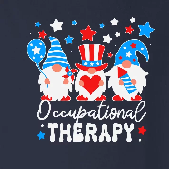 Occupational Therapy 4th Of July Gnomes Funny Ot Therapist Toddler Long Sleeve Shirt