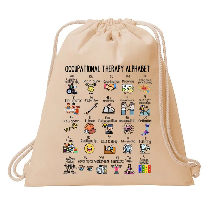 Occupational Therapy Alphabet OT Therapist Teacher Assistant Drawstring Bag