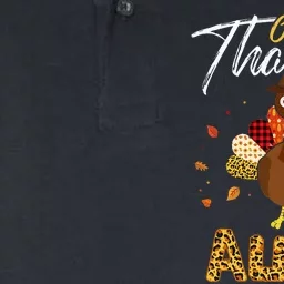 One Thankful Aunt Auntie Turkey Thanksgiving Family gift Softstyle Adult Sport Polo