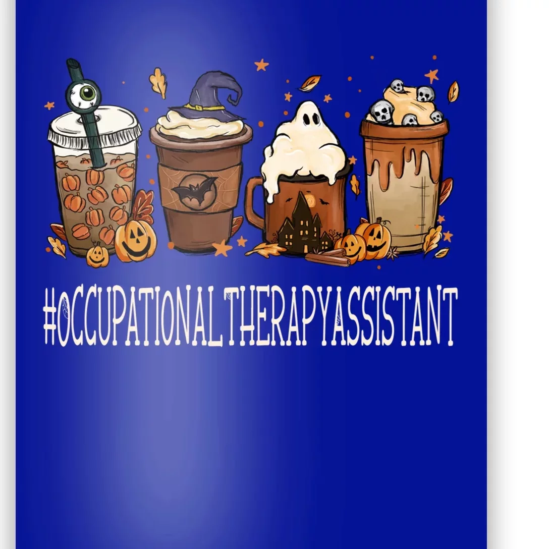 Occupational Therapy Assistant Horror Fall Coffee Halloween Gift Poster