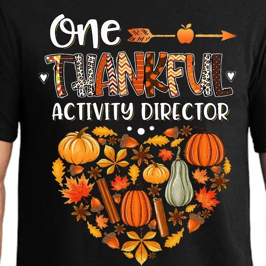 One Thankful Activity Director Fall Autumn Thanksgiving Pajama Set