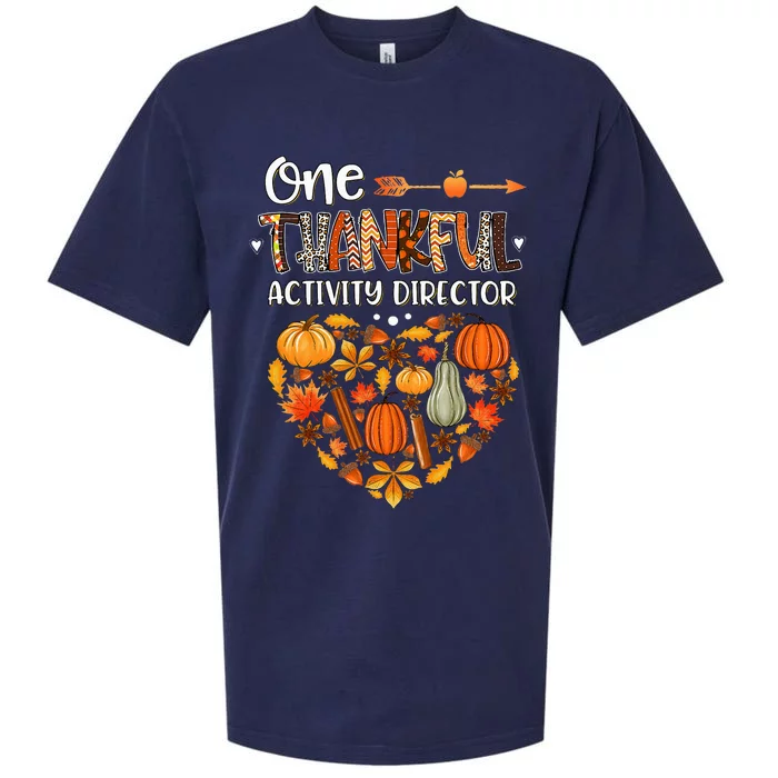 One Thankful Activity Director Fall Autumn Thanksgiving Sueded Cloud Jersey T-Shirt