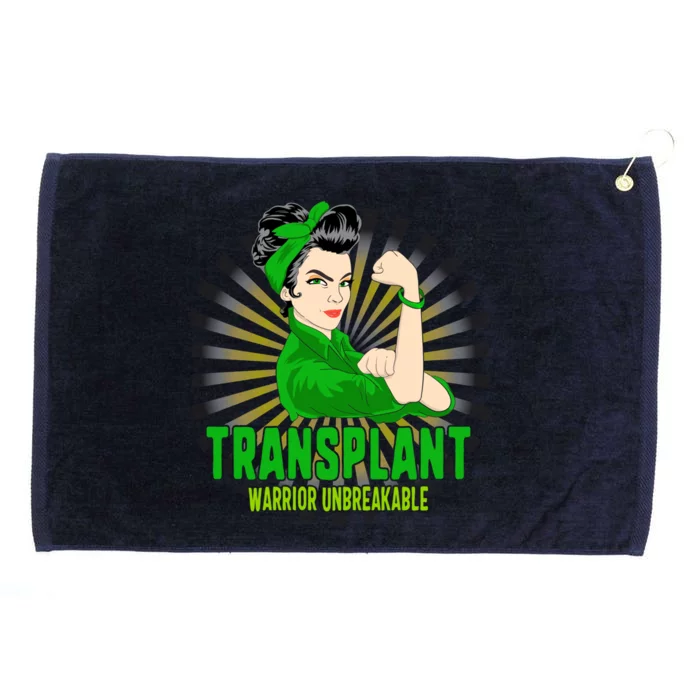 Organ Transplant Awareness Warrior Unbreakable Strong Gift Grommeted Golf Towel