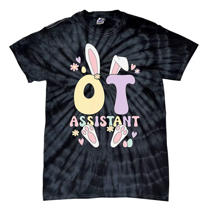 Occupational Therapist Assistant Easter Bunny Ota Easter Day Tie-Dye T-Shirt