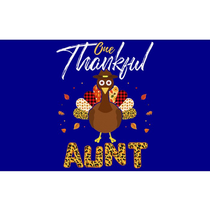 One Thankful Aunt Auntie Turkey Thanksgiving Family Gift Bumper Sticker