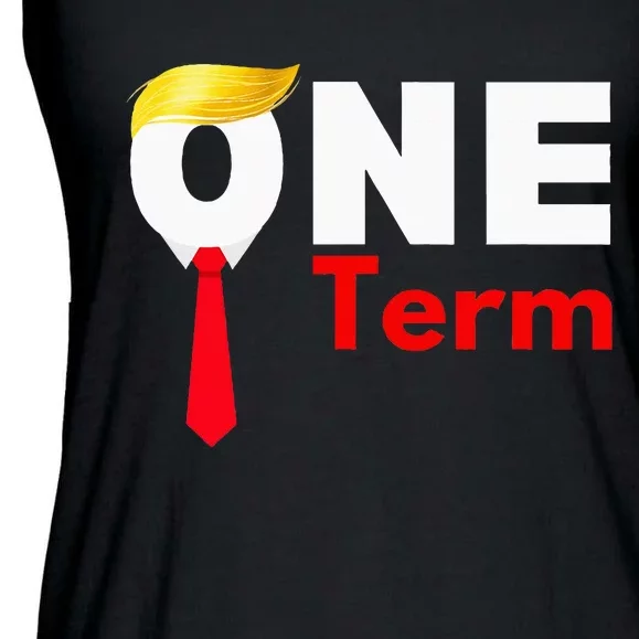 One Term Antitrump Funny Political Probiden Supporters Ladies Essential Flowy Tank