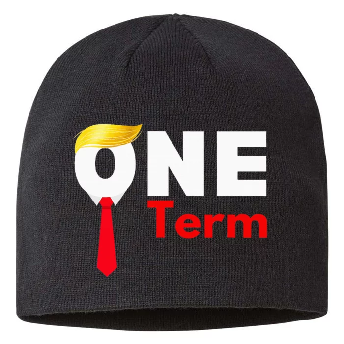 One Term Antitrump Funny Political Probiden Supporters 8 1/2in Sustainable Knit Beanie