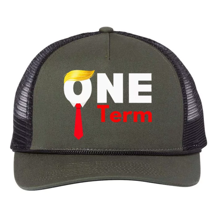 One Term Antitrump Funny Political Probiden Supporters Retro Rope Trucker Hat Cap