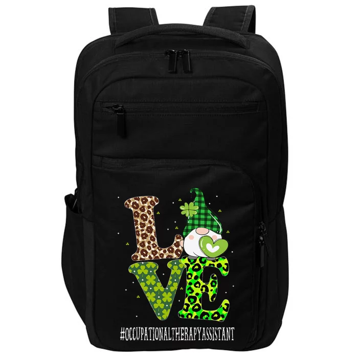 Occupational Therapy Assistant Love St Patricks Day Gnome Impact Tech Backpack