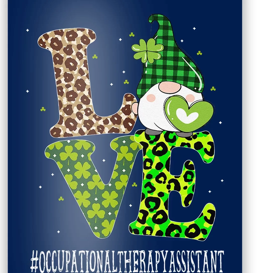 Occupational Therapy Assistant Love St Patricks Day Gnome Poster