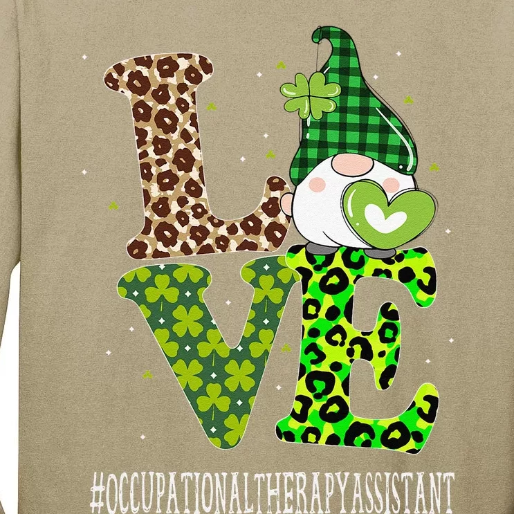 Occupational Therapy Assistant Love St Patricks Day Gnome Tall Long Sleeve T-Shirt